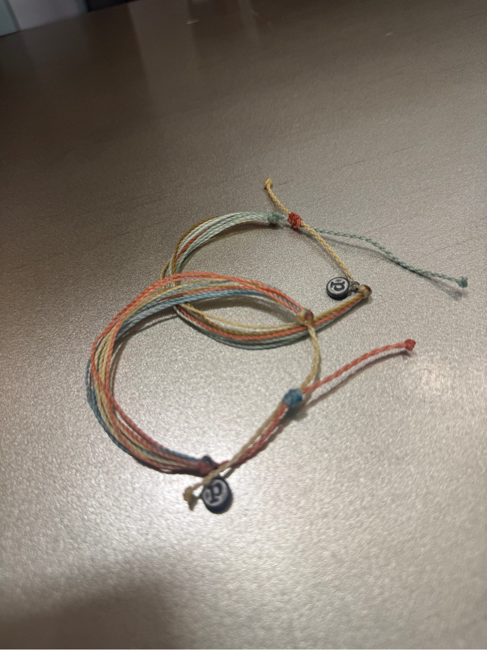 Set of 2 Authentic Pura Vida Wax-Coated String Bracelets – Coastal Boho Stack